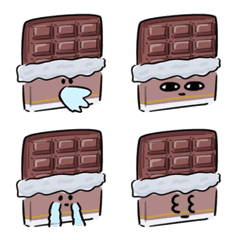[LINE絵文字] シンプル 板チョコレート 日常会話の画像