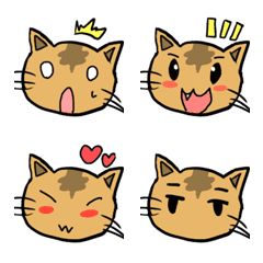 [LINE絵文字] おちゃめな茶猫『むぎまる』の画像