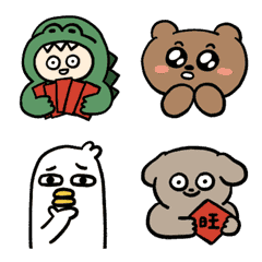 [LINE絵文字] Lovely zoo fill with silly animals emojiの画像