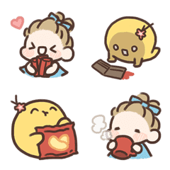 [LINE絵文字] Baby Na and Guo - Emoji 3 (New Year)の画像