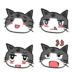 [LINE絵文字] 元気いっぱい八割れ猫『マイケル』の画像