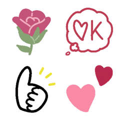 [LINE絵文字] 動く♪シンプルかわいい絵文字の画像