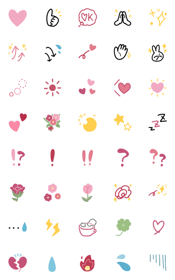 [LINE絵文字]動く♪シンプルかわいい絵文字の画像一覧