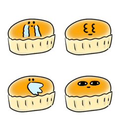 [LINE絵文字] シンプル チーズ蒸しパン 日常会話の画像
