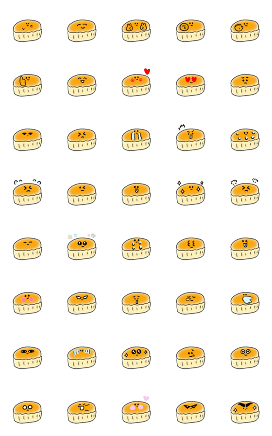 [LINE絵文字]シンプル チーズ蒸しパン 日常会話の画像一覧