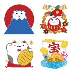 ▶︎毎年使える♡あけおめ絵文字【再販】の絵文字メイン画像