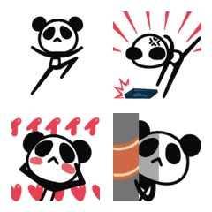 [LINE絵文字] ▶︎動く！スタイリッシュパンダ★愛する！の画像