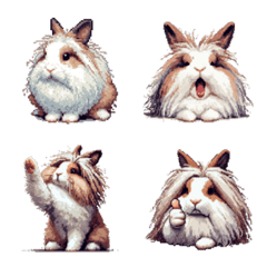 ドット絵 ライオン ドワーフ ラビットの絵文字メイン画像