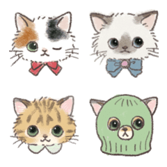 [LINE絵文字] ドールな猫たちのキュートな絵文字の画像