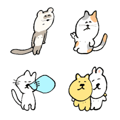 [LINE絵文字] ゆるい生き物 ＆ 猫の画像