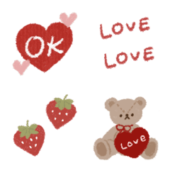 ハートがいっぱい❤️くまちゃんの絵文字メイン画像
