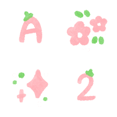 [LINE絵文字] いちご  ピンク ABC 123 英語 数字の画像