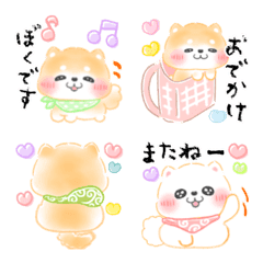 [LINE絵文字] 豆柴♡一年中使える♡ミニスタンプの画像