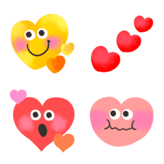 [LINE絵文字] 動く♥ バレンタインに♪ にこにこハート♥の画像