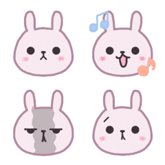 まるッとうさぎの絵文字〜その1の絵文字メイン画像
