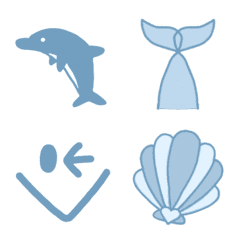 [LINE絵文字] 海系 青の画像