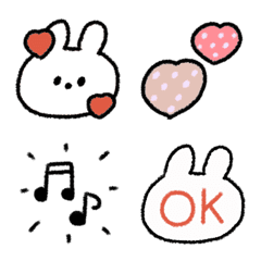 普通のうさぎちゃん18の絵文字メイン画像
