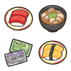 [LINE絵文字] かびえもじ<回転寿司編>の画像