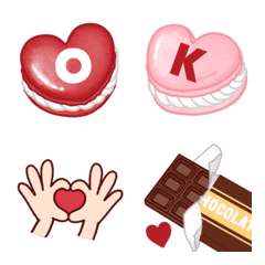 [LINE絵文字] 大人可愛い♡チョコ＆ハートの動く絵文字の画像