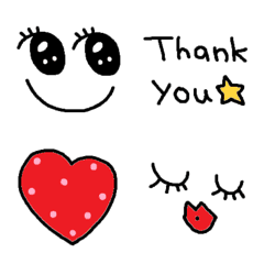 (色んな絵文字セット560大人可愛いシンプルの絵文字メイン画像