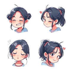 [LINE絵文字] Pink Lisa - cute expressionの画像