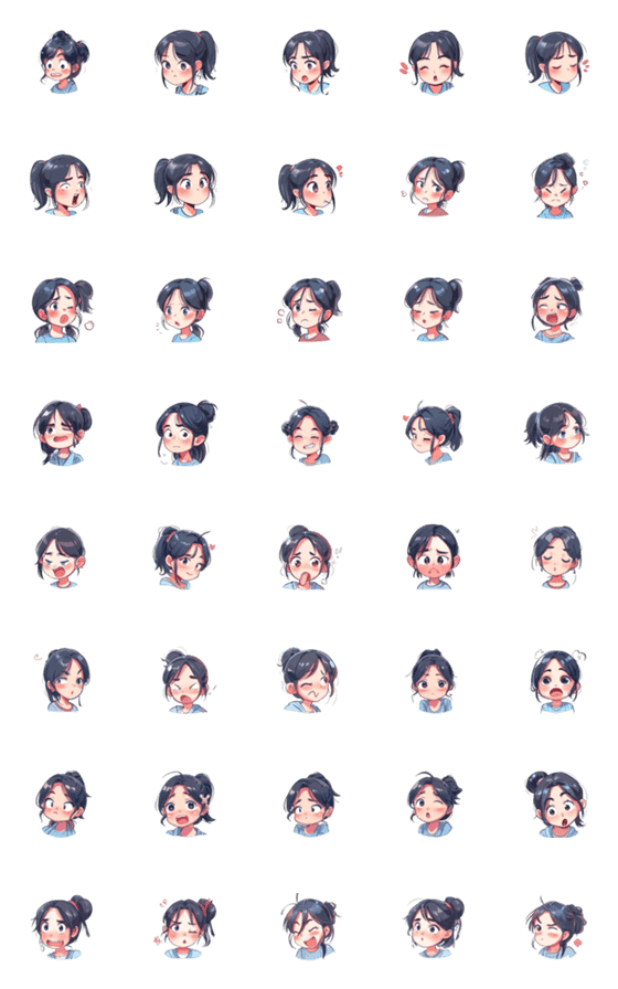 [LINE絵文字]Pink Lisa - cute expressionの画像一覧