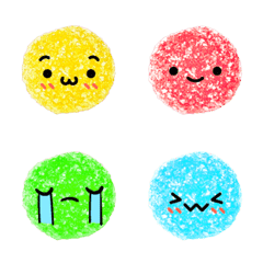 [LINE絵文字] colorful cute candy emoji 2の画像