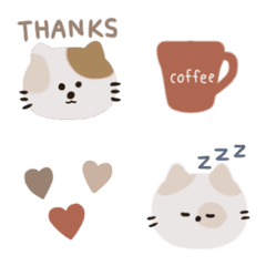 くすみカラー ねこの絵文字メイン画像