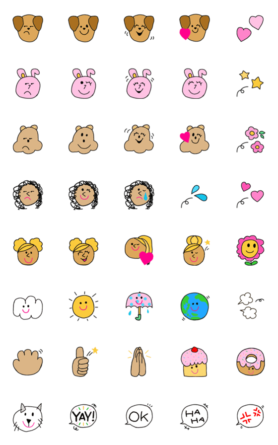 [LINE絵文字]chisqo and minmi emojiの画像一覧