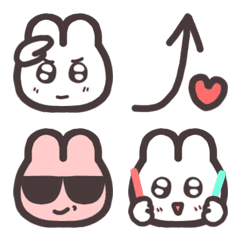 [LINE絵文字] ぽちゃころん♡うさぎ絵文字2の画像