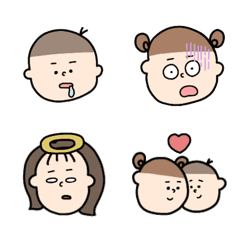 [LINE絵文字] sister＆brother1の画像