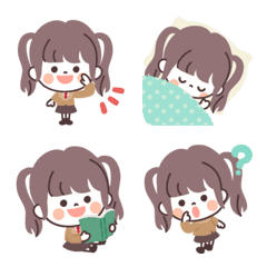 モノトーンTwinちゃんの絵文字メイン画像