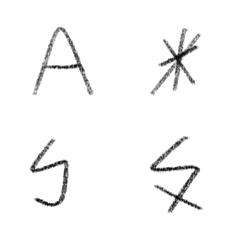 [LINE絵文字] font Black Bopomofo ABC Letters Emojiの画像