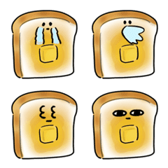[LINE絵文字] シンプル バタートースト 日常会話の画像