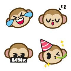 [LINE絵文字] Monki Monkey Emojiの画像