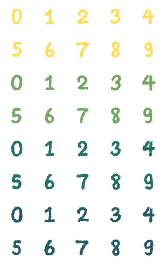 [LINE絵文字]自然数の画像一覧