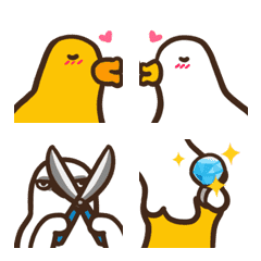 [LINE絵文字] Flexible Chicken and duck_emoji 6の画像