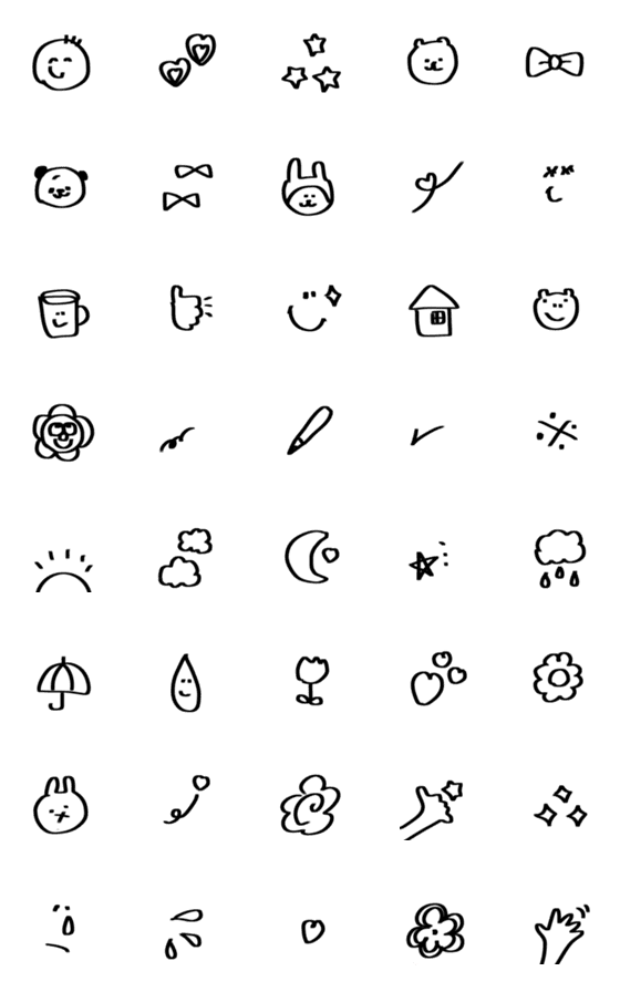 [LINE絵文字]【意外と使えるらくがき】の画像一覧