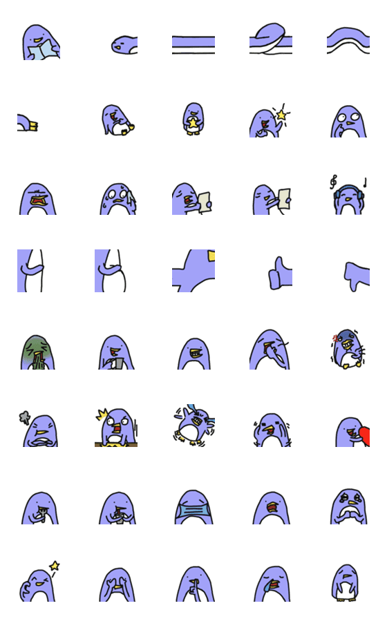 [LINE絵文字]ペンギンとウサギ -ペンギン・アー・ヒューの画像一覧