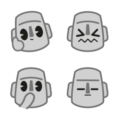 [LINE絵文字] Stone Head Emojiの画像