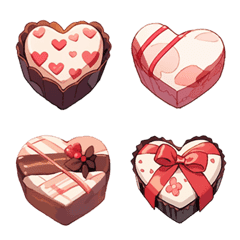 [LINE絵文字] Valentine's Day Heart-shaped Chocolate 3の画像