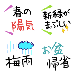 【文字の温度／想いを伝える】春の季語の絵文字メイン画像