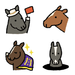 [LINE絵文字] 競馬のうま絵文字の画像