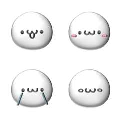 [LINE絵文字] 白い丸いやつの画像