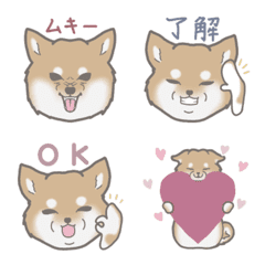 [LINE絵文字] 柴犬の絵文字2【日常・ミニスタンプ】の画像