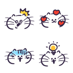 [LINE絵文字] ねこちーず(モッツァレラ)絵文字の画像