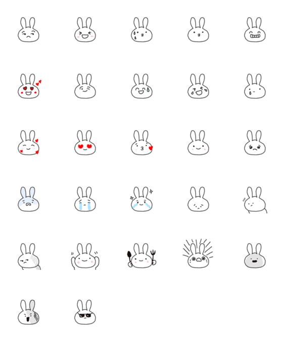 [LINE絵文字]うさぎですの画像一覧