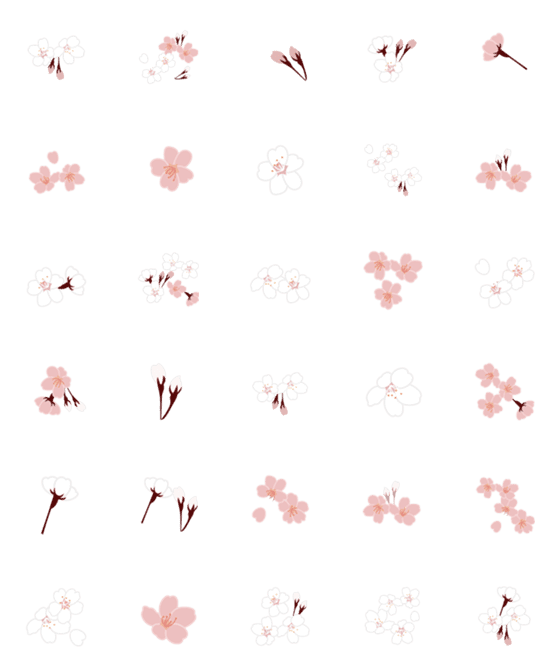 [LINE絵文字]満開の桜あしらいの画像一覧