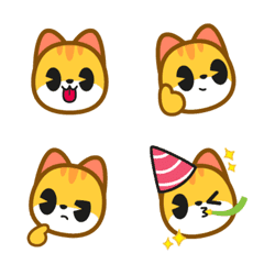 [LINE絵文字] Yellow Cute Cat Emojiの画像