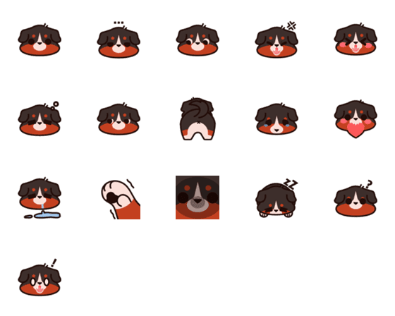 [LINE絵文字]Bernesie Dogの画像一覧